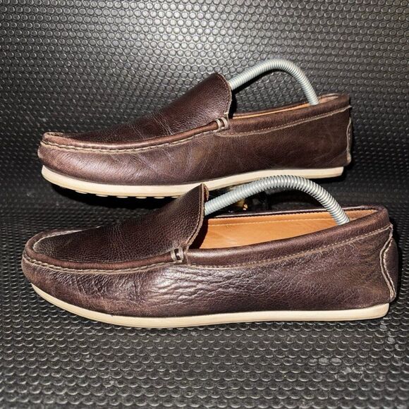 Allen Edmonds Turner Driving Loafers Slip On Brown Leather Shoes Mens Size 9.5D - Picture 1 of 8